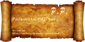 Palkovits Péter névjegykártya